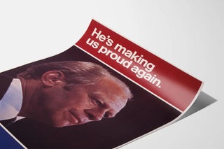Vintage Poster of a Leader's Portrait with an Inspirational Slogan