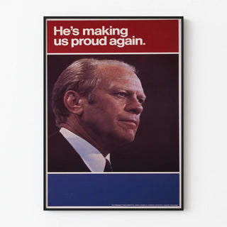 Vintage Poster of a Leader's Portrait with an Inspirational Slogan