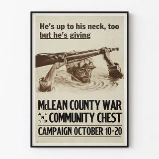McLean County War and Community Chest Campaign Poster