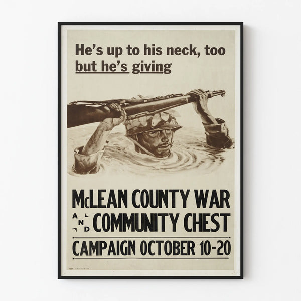 McLean County War and Community Chest Campaign Poster