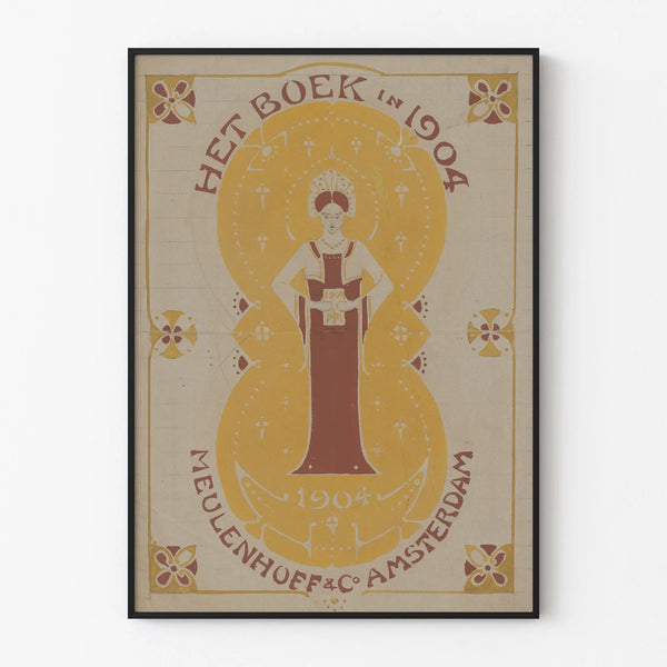Vintage Poster Het Boek in 1904 - Artistic Wall Decoration