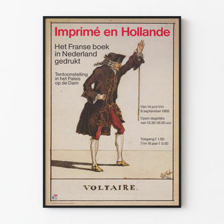 Vintage poster printed in the Netherlands - Voltaire 1985