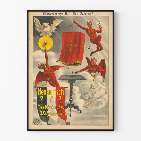 Vintage Poster Hexentisch - Mystical and Fantastic Wall Decoration