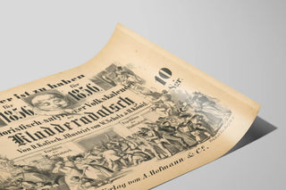 Vintage satirical humor poster Kladdderadatsch 1856 — artwork view