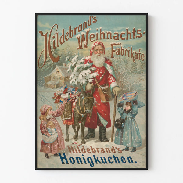 Vintage Christmas Hildebrand Honigkuchen Poster Wall Decoration