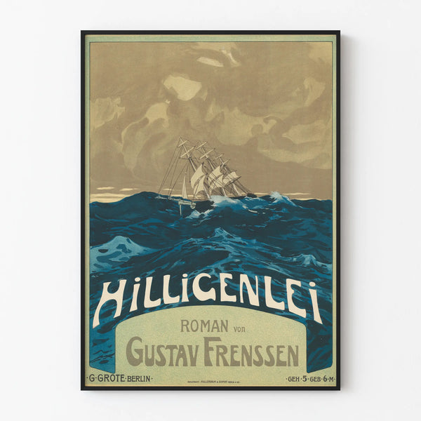 Vintage Hilligenlei Poster – Maritime Wall Decoration