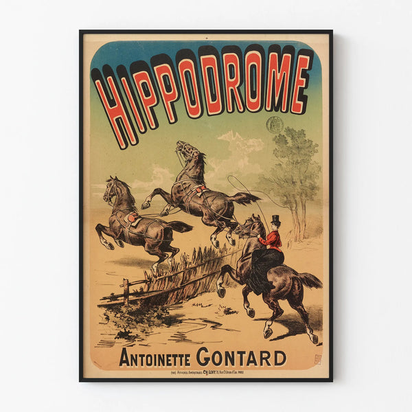 Vintage Poster of the Antoinette Gontard Racecourse Hippodrome