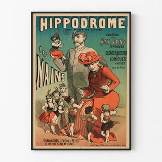 Vintage Poster of Hippodrome Pont de l'Alma - Exhibition of the Eight Tyrolean Dwarfs