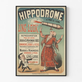 Vintage Poster of the Hippodrome at Pont de l'Alma - Ling-Look 1883