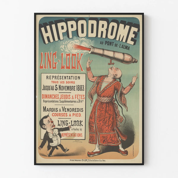 Vintage Poster of the Hippodrome at Pont de l'Alma - Ling-Look 1883