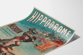 Vintage poster of the Hippodrome at the Pont de l'Alma - Néron gladiator