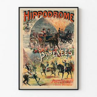 Vintage Poster of the Hippodrome in the Pyrenees - Grand Spectacle Pantomime