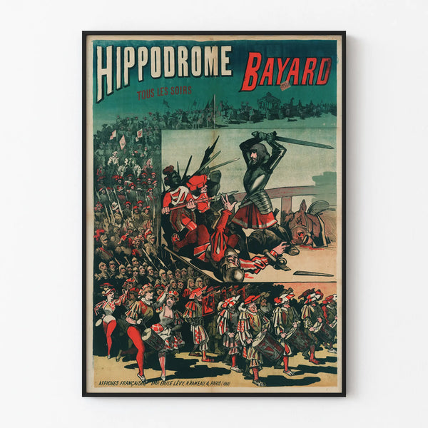 Vintage Poster Hippodrome Bayard - Wall Decoration of Chivalry and Spectacle