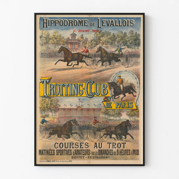 Vintage Poster of Levallois Racecourse - Trotting Races