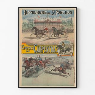 Vintage Poster of Saint-Ponchon Racecourse - Carpentras Races