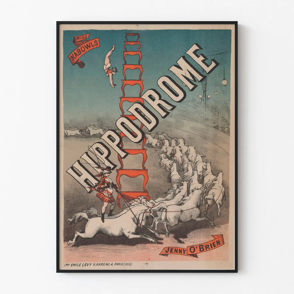 Vintage Wall Decoration Poster Hippodrome Miss Kabowls Jenny O'Brien