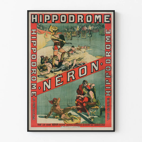 Vintage Hippodrome Néron Poster - Retro Wall Decoration