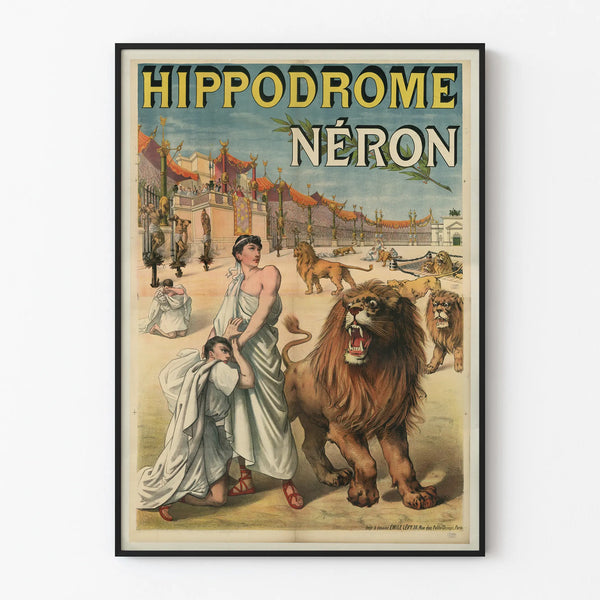 Vintage poster Hippodrome Nero historical wall decoration