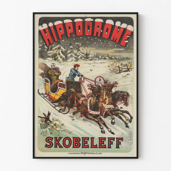 Vintage Hippodrome Skobeleff decorative poster