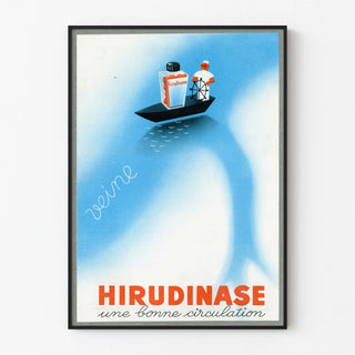 Vintage Hirudinase Poster for Healthy Blood Circulation