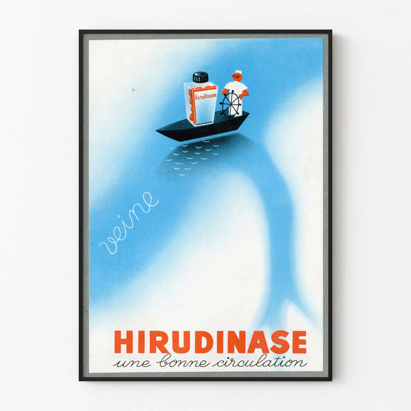 Vintage Hirudinase Poster for Healthy Blood Circulation