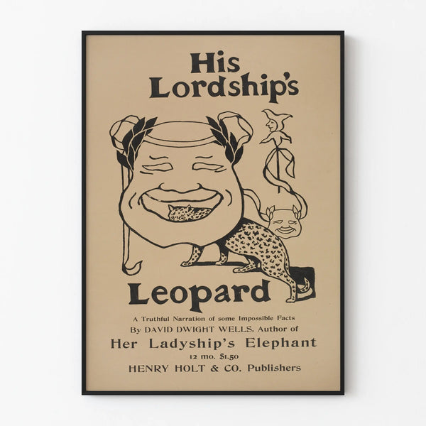 Vintage decorative poster His Lordship's Leopard