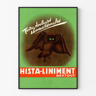 Vintage Poster Hista-Liniment Beytout for Pain and Rheumatism
