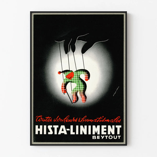 Vintage Poster Hista-Liniment Bétyout - Advertisement Against Rheumatic Pain