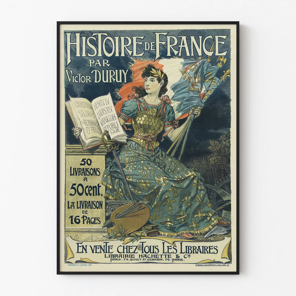 Vintage Poster History of France by Victor Duruy – Historical Wall Decoration
