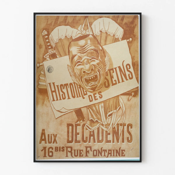 Vintage Poster History of Breasts - Artistic Wall Decoration