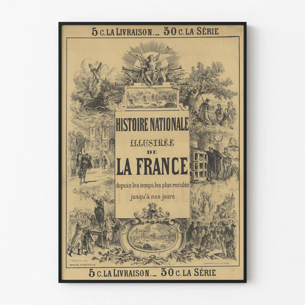 Vintage Poster of the Illustrated National History of France