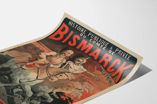 Vintage Poster of Public and Private History of Count Bismarck
