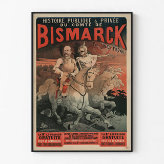 Vintage Poster of Public and Private History of Count Bismarck