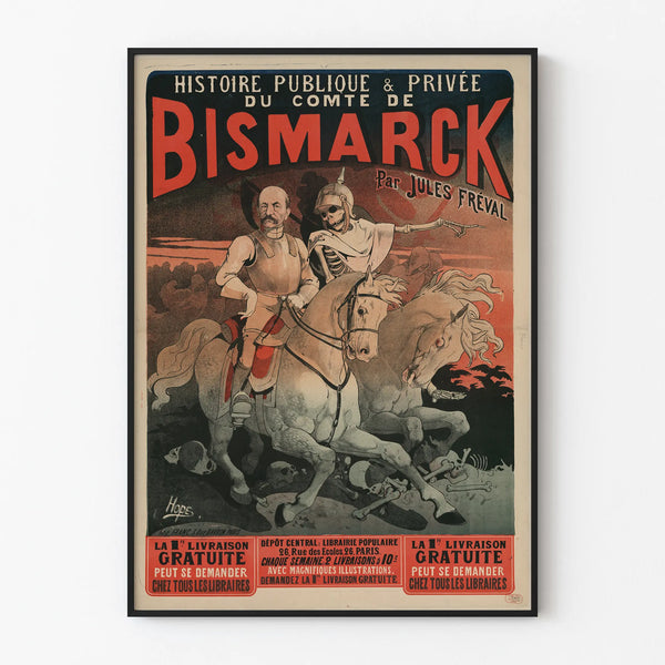 Vintage Poster of Public and Private History of Count Bismarck