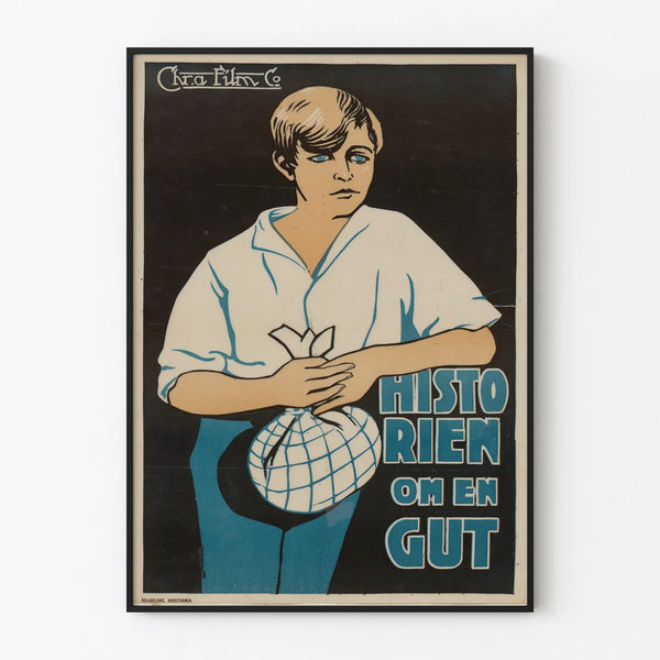 Vintage Poster Historian Om En Gut - Retro Wall Decoration