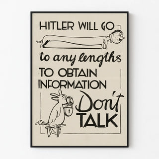 Vintage dark humor propaganda poster - Hitler at all costs
