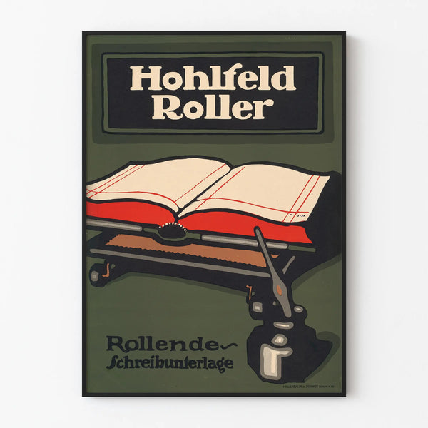 Vintage Hohlfeld Roller Poster - Retro Wall Decoration