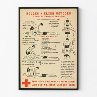 Vintage Holger Nielsen Resuscitation Poster