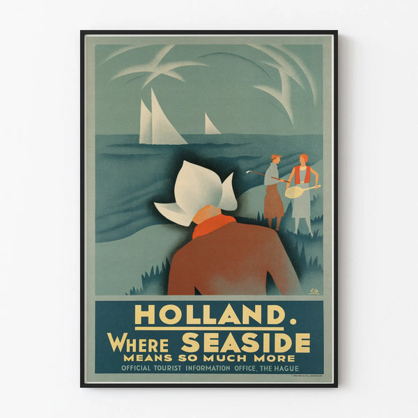 Vintage Poster Wall Decoration Holland Beach