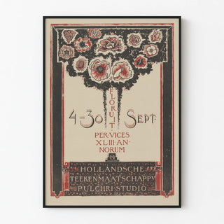 Floruit Poster September 4-30 Hollandsche Teekenmaatschappij Pulchri Studio