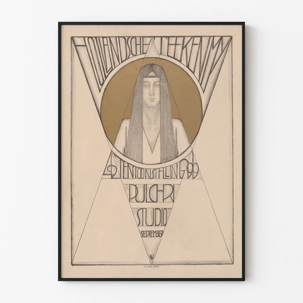Vintage poster for Hollandsche Teekenmij Pulchri Studio exhibition