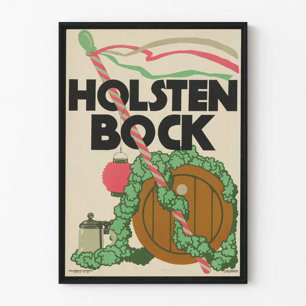 Vintage Holsten Bock poster wall decoration beer