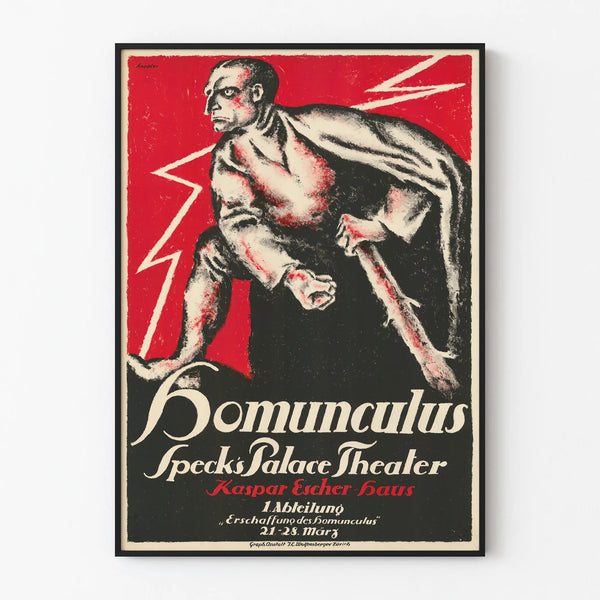 Vintage poster Homunculus Specks Palace Theater Kaspar Escher Haus