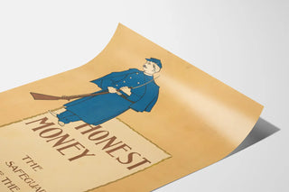 Vintage Poster Honest Money - Guardian of the Nation