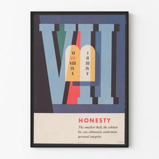 Decorative Poster Honesty Integrity and Truth