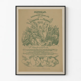 Historical poster 1918 tribute to the fighters for freedom