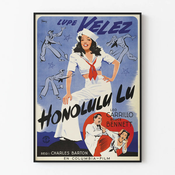 Vintage Honolulu Lu Poster - Retro Cinema Wall Decoration