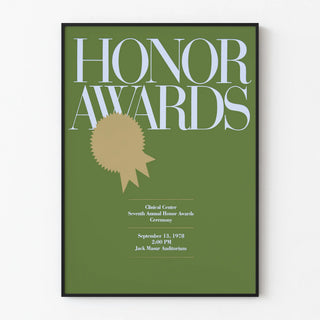 Honor Awards Poster Green and Gold - Event Wall Decoration