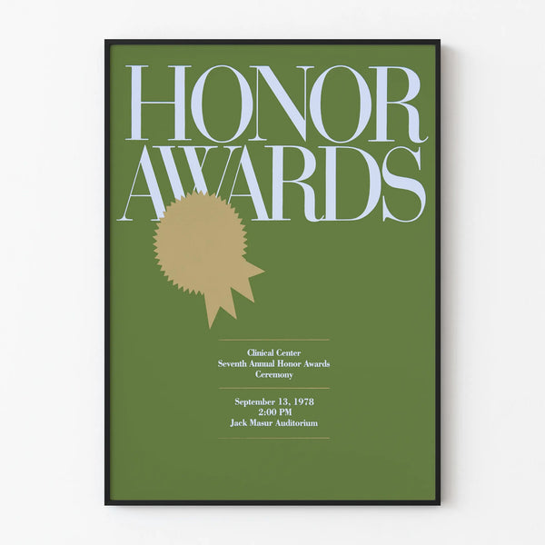Honor Awards Poster Green and Gold - Event Wall Decoration
