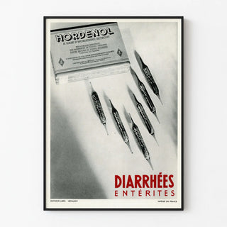 Vintage Poster for Hordenol Medicine Against Diarrhea